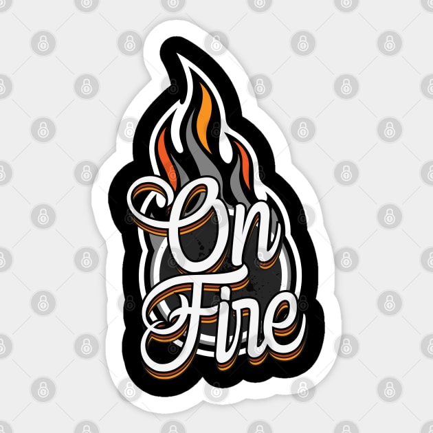 On Fire Mood Sticker by CTShirts